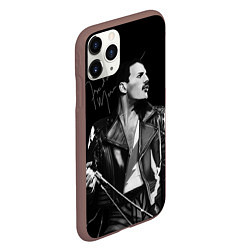 Чехол iPhone 11 Pro матовый Фредди - Квин, цвет: 3D-коричневый — фото 2
