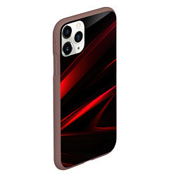 Чехол iPhone 11 Pro матовый Black and red, цвет: 3D-коричневый — фото 2