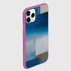 Чехол iPhone 11 Pro матовый Синяя палитра, цвет: 3D-фиолетовый — фото 2