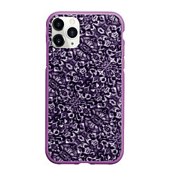 Чехол iPhone 11 Pro матовый Фиолетовый паттерн узоры, цвет: 3D-фиолетовый