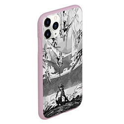 Чехол iPhone 11 Pro матовый Нападение ангелов - Евангелион, цвет: 3D-розовый — фото 2