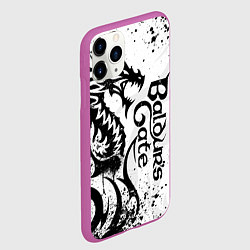 Чехол iPhone 11 Pro матовый Балдурс гейт 3 - дракон, цвет: 3D-фиолетовый — фото 2