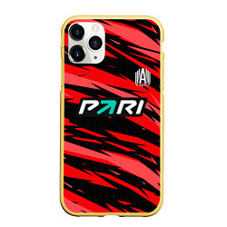 Чехол iPhone 11 Pro матовый Амкал форма, цвет: 3D-желтый