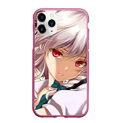 Чехол iPhone 11 Pro матовый Touhou Project Sakuya Izayoi, цвет: 3D-малиновый