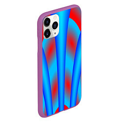 Чехол iPhone 11 Pro матовый Сине-красные, цвет: 3D-фиолетовый — фото 2