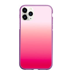 Чехол iPhone 11 Pro матовый Оттенки розового градиент, цвет: 3D-фиолетовый
