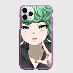 Чехол iPhone 11 Pro матовый One Punch Man Тацумаки, цвет: 3D-фиолетовый