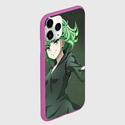 Чехол iPhone 11 Pro матовый One Punch Man Тацумаки, цвет: 3D-фиолетовый — фото 2