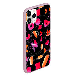 Чехол iPhone 11 Pro матовый Яркие маркеры, цвет: 3D-розовый — фото 2