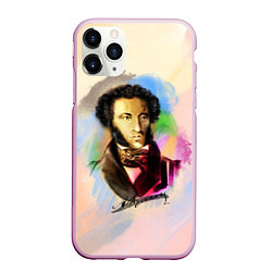 Чехол iPhone 11 Pro матовый А Пушкин, цвет: 3D-розовый