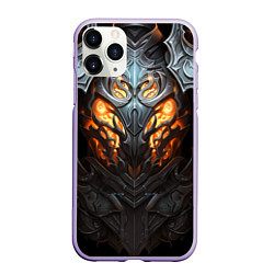 Чехол iPhone 11 Pro матовый Огненный доспех рыцаря Dark Souls, цвет: 3D-светло-сиреневый