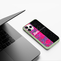 Чехол iPhone 11 Pro матовый Barbenheimer - meme, цвет: 3D-салатовый — фото 2