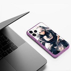 Чехол iPhone 11 Pro матовый Touhou Project Сакуя Izayoi, цвет: 3D-фиолетовый — фото 2