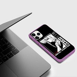 Чехол iPhone 11 Pro матовый Макима охотник - Человек бензопила, цвет: 3D-фиолетовый — фото 2