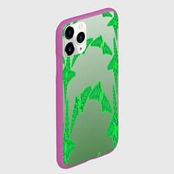 Чехол iPhone 11 Pro матовый Растительный паттерн, цвет: 3D-фиолетовый — фото 2