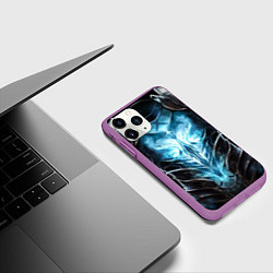 Чехол iPhone 11 Pro матовый Магический доспех некроманта, цвет: 3D-фиолетовый — фото 2