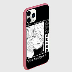 Чехол iPhone 11 Pro матовый Прекрасная 2B - Nier automata, цвет: 3D-малиновый — фото 2