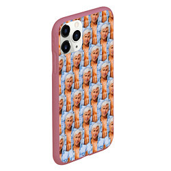Чехол iPhone 11 Pro матовый Паттерн - Райан Гослинг, цвет: 3D-малиновый — фото 2