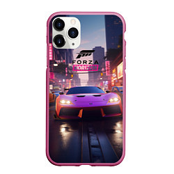 Чехол iPhone 11 Pro матовый Forza Horizon street racing, цвет: 3D-малиновый