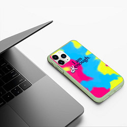 Чехол iPhone 11 Pro матовый I Am Kenough Tie-Dye, цвет: 3D-салатовый — фото 2