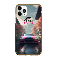 Чехол iPhone 11 Pro матовый Forza horizon game, цвет: 3D-коричневый