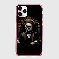 Чехол iPhone 11 Pro матовый Дон Вито Корлеоне крестный отец, цвет: 3D-малиновый