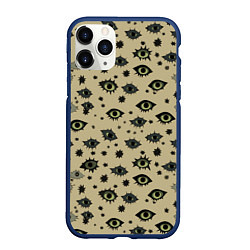 Чехол iPhone 11 Pro матовый Они смотрят, цвет: 3D-тёмно-синий