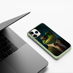 Чехол iPhone 11 Pro матовый Лягушонок Пепе, цвет: 3D-салатовый — фото 2