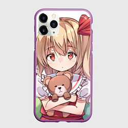 Чехол iPhone 11 Pro матовый Touhou Project Flandre Scarlet, цвет: 3D-фиолетовый