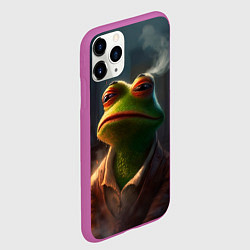 Чехол iPhone 11 Pro матовый Frog Pepe, цвет: 3D-фиолетовый — фото 2