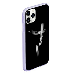 Чехол iPhone 11 Pro матовый Красивая монахиня - готический крест, цвет: 3D-светло-сиреневый — фото 2