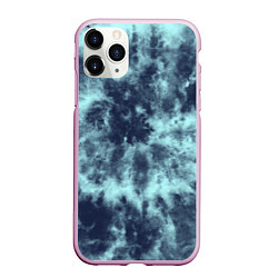 Чехол iPhone 11 Pro матовый Tie-Dye дизайн, цвет: 3D-розовый