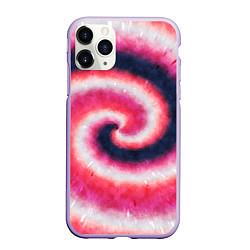 Чехол iPhone 11 Pro матовый Tie-Dye дизайн, цвет: 3D-светло-сиреневый