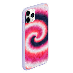 Чехол iPhone 11 Pro матовый Tie-Dye дизайн, цвет: 3D-светло-сиреневый — фото 2