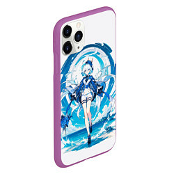 Чехол iPhone 11 Pro матовый Фурина Фокалорс Геншин Импакт, цвет: 3D-фиолетовый — фото 2