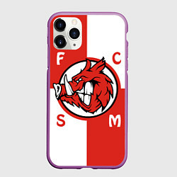 Чехол iPhone 11 Pro матовый FCSM мясо, цвет: 3D-фиолетовый