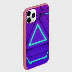 Чехол iPhone 11 Pro матовый Твой стиль геометрия 1, цвет: 3D-малиновый — фото 2