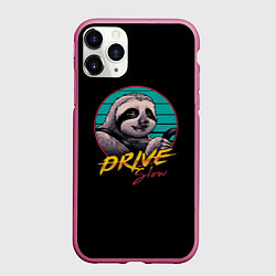 Чехол iPhone 11 Pro матовый Эй, помедленней, цвет: 3D-малиновый
