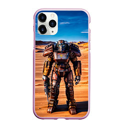 Чехол iPhone 11 Pro матовый Фалаут силовая броня, цвет: 3D-розовый