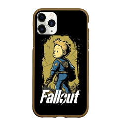 Чехол iPhone 11 Pro матовый Fallout boy, цвет: 3D-коричневый