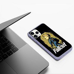 Чехол iPhone 11 Pro матовый Fallout boy, цвет: 3D-светло-сиреневый — фото 2