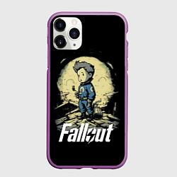 Чехол iPhone 11 Pro матовый Fallout boy, цвет: 3D-фиолетовый