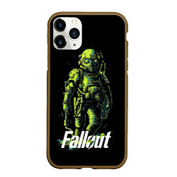 Чехол iPhone 11 Pro матовый Fallout green