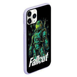 Чехол iPhone 11 Pro матовый Fallout poster style, цвет: 3D-светло-сиреневый — фото 2