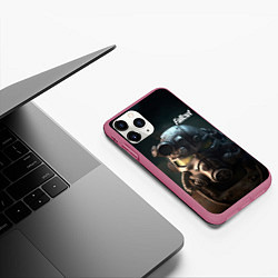 Чехол iPhone 11 Pro матовый Fallout game, цвет: 3D-малиновый — фото 2