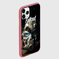 Чехол iPhone 11 Pro матовый Шлем от силовой брони, цвет: 3D-малиновый — фото 2