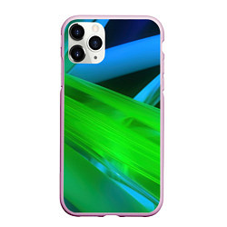 Чехол iPhone 11 Pro матовый Blue green abstract