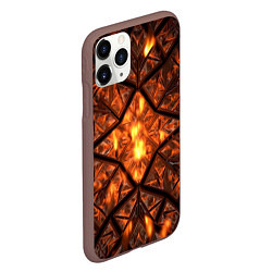 Чехол iPhone 11 Pro матовый Огненный калейдоскоп, цвет: 3D-коричневый — фото 2