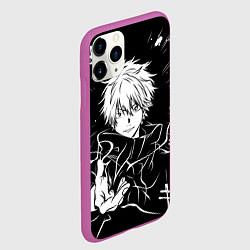 Чехол iPhone 11 Pro матовый Сатору Годжо - черно-белый, цвет: 3D-фиолетовый — фото 2