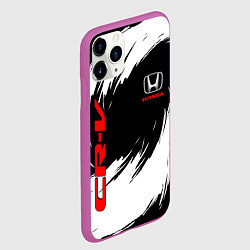 Чехол iPhone 11 Pro матовый Honda - белые краски, цвет: 3D-фиолетовый — фото 2